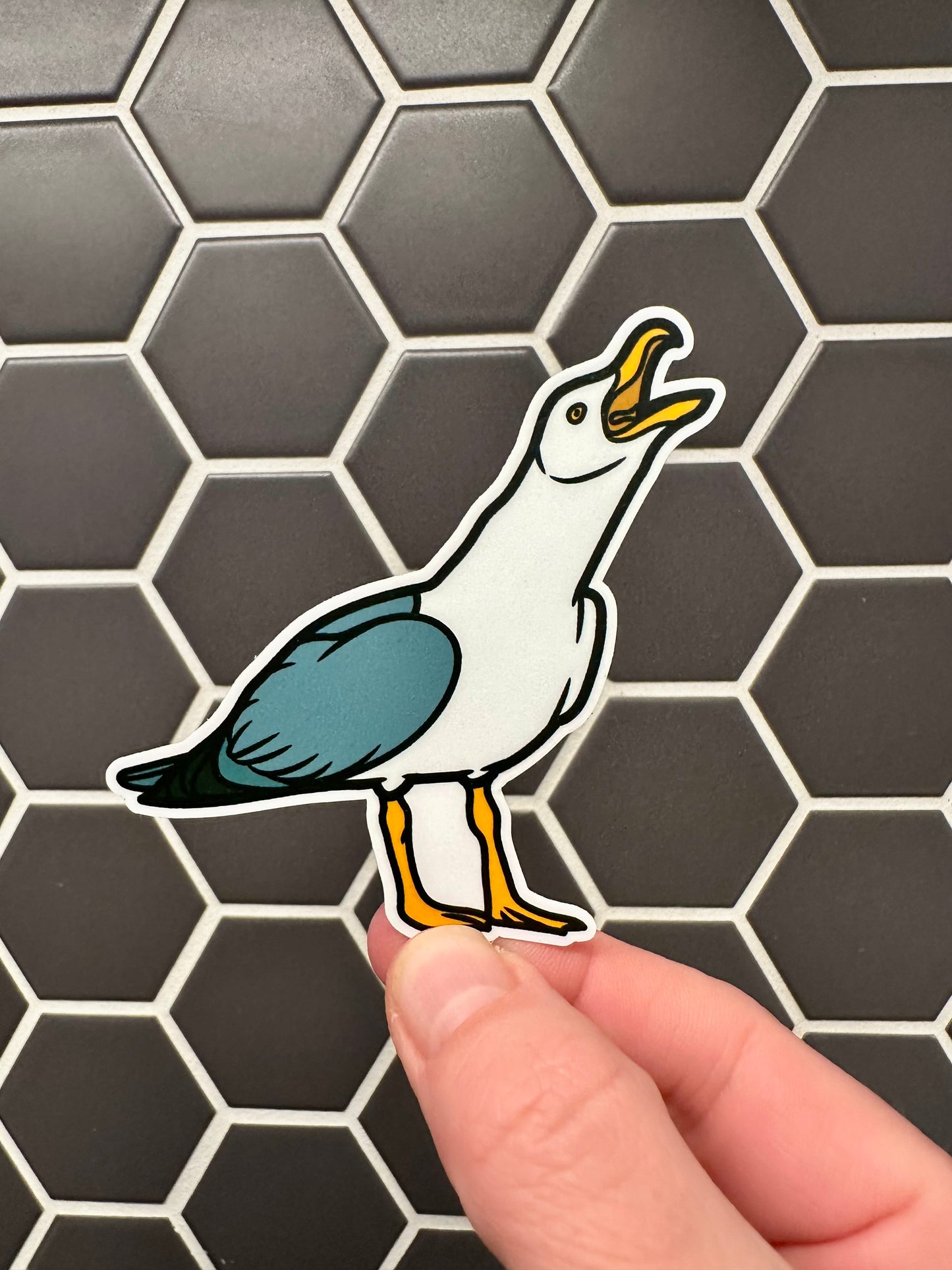 Gull Sticker: Vinyl Bird Sticker