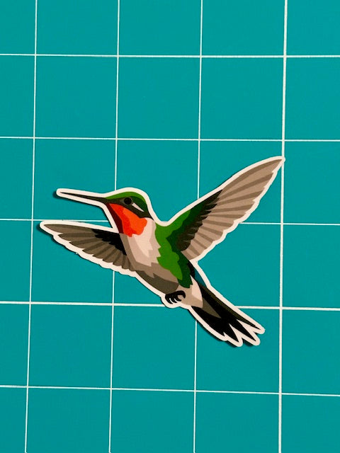 Hummingbird Sticker: Vinyl Bird Sticker