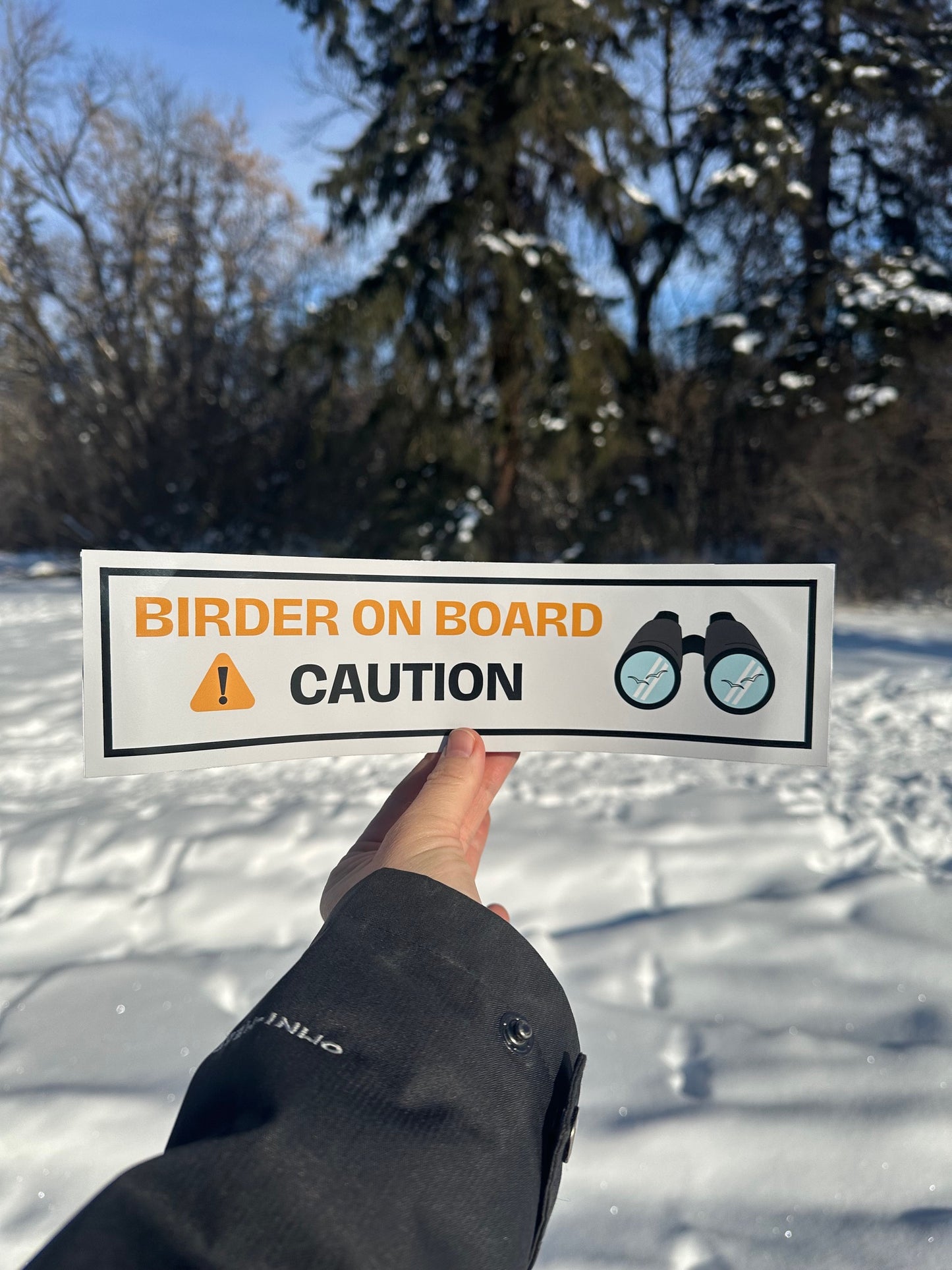 Birder On Board Bumper Sticker image 0