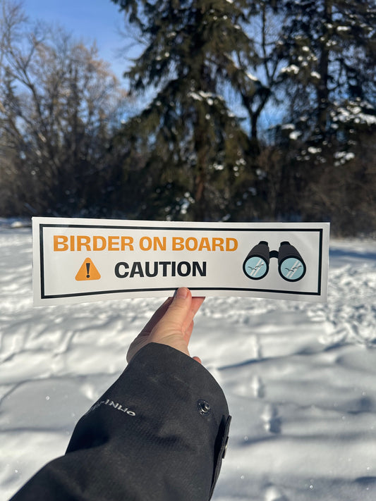Birder On Board Bumper Sticker image 0
