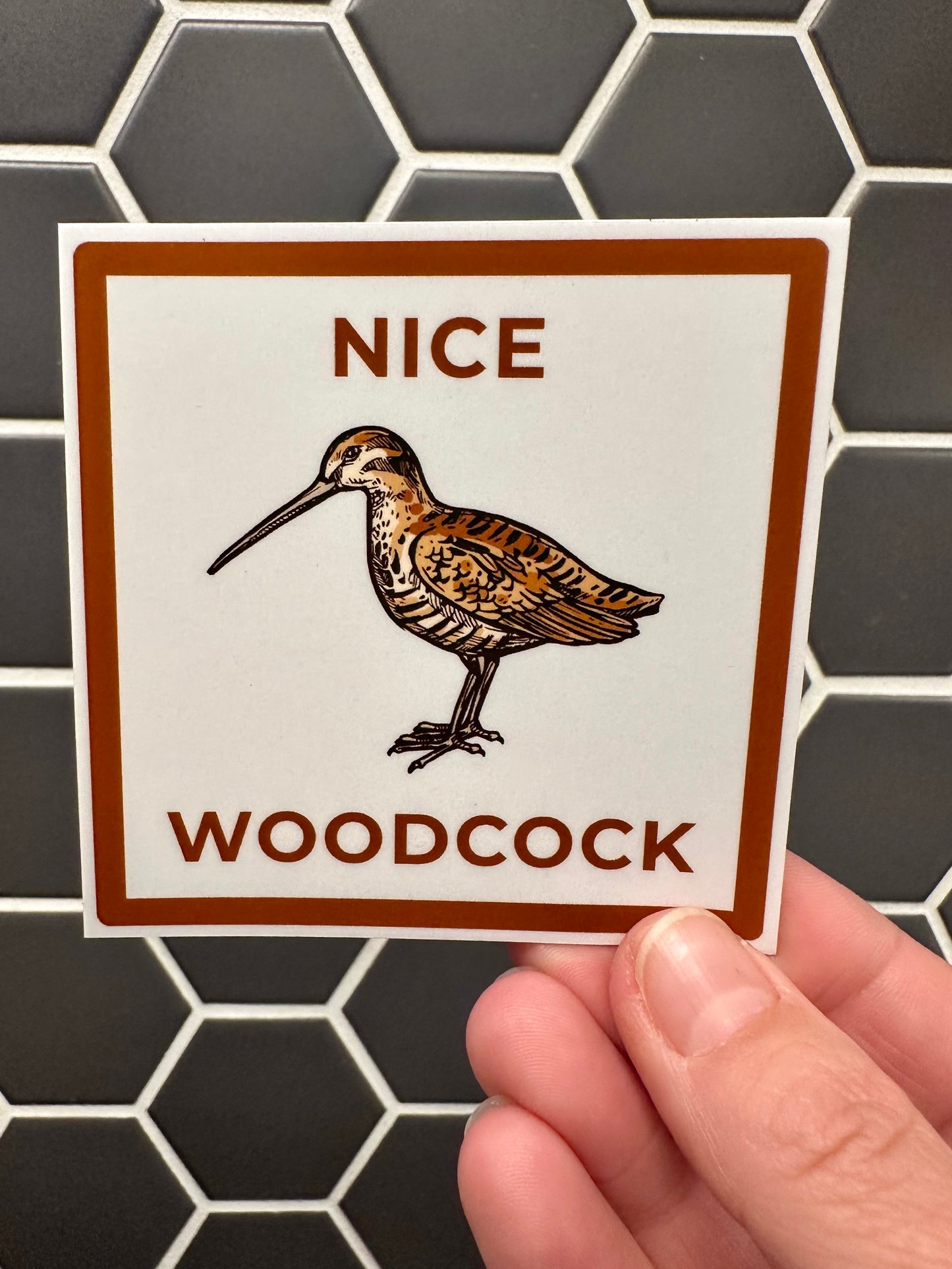Nice Woodcock Sticker | Weatherproof Vinyl Decal