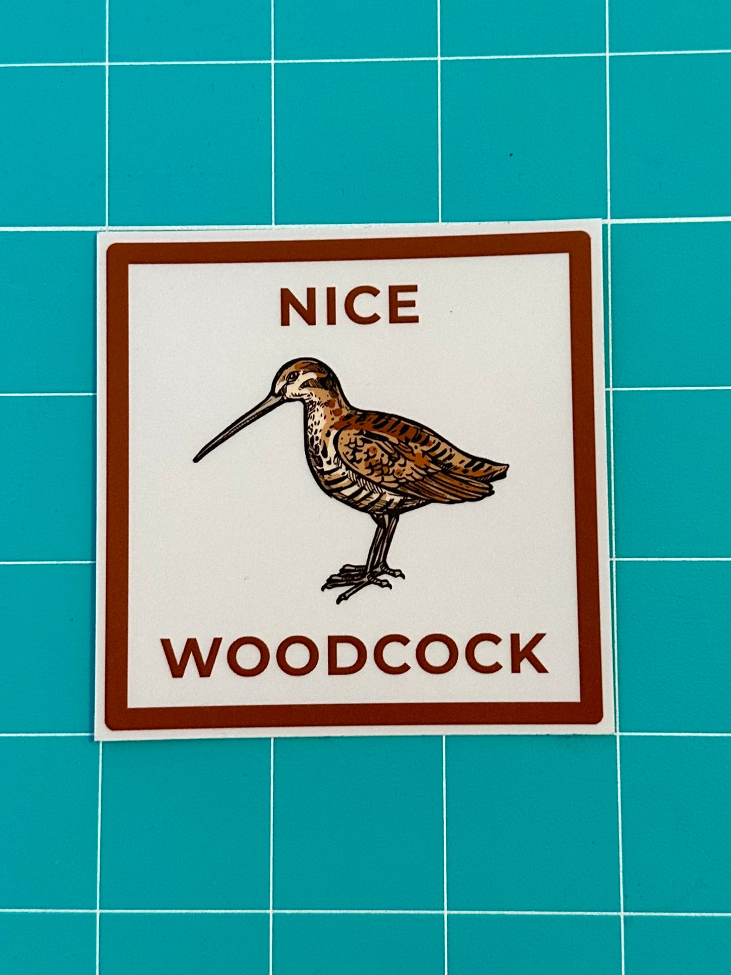 Nice Woodcock Sticker | Weatherproof Vinyl Decal