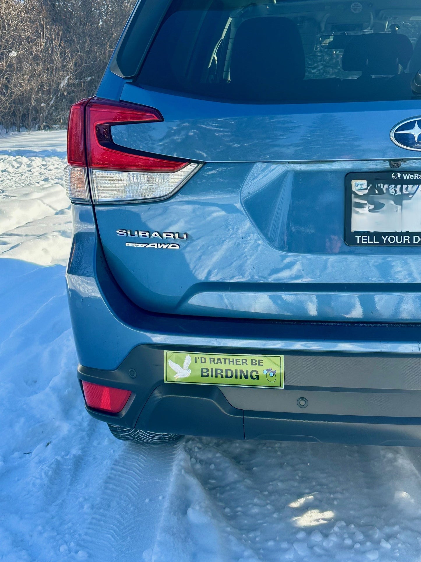 I'd Rather Be Birding Bumper Sticker image 1