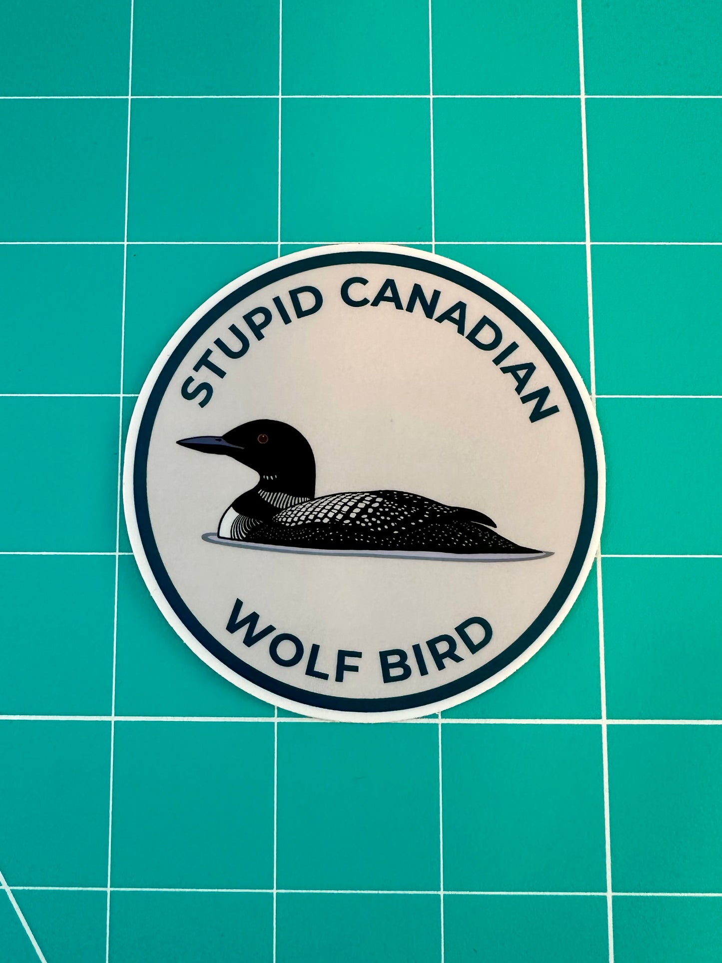 Stupid Canadian Wolf Bird Sticker: Heated Rivalry Weatherproof Vinyl Decal