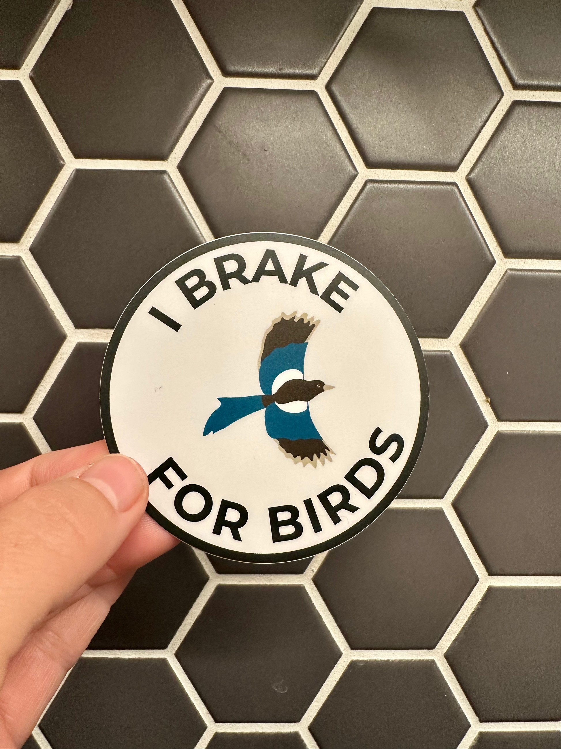 I Brake for Birds Sticker image 0