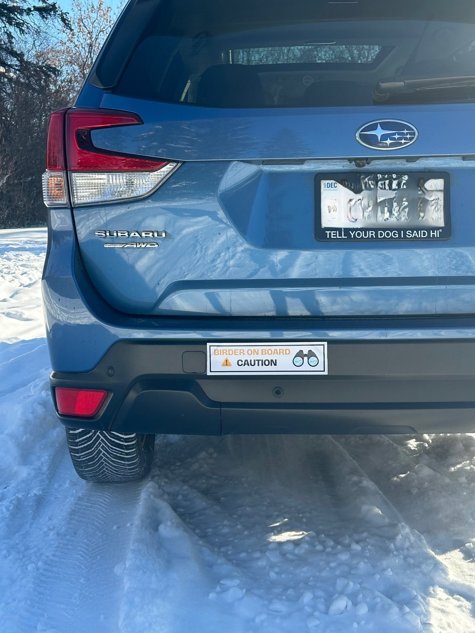Birder On Board Bumper Sticker image 1