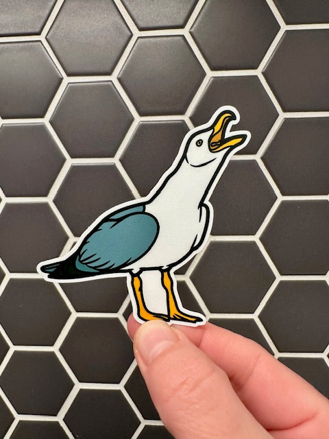 Gull Sticker: Vinyl Bird Sticker