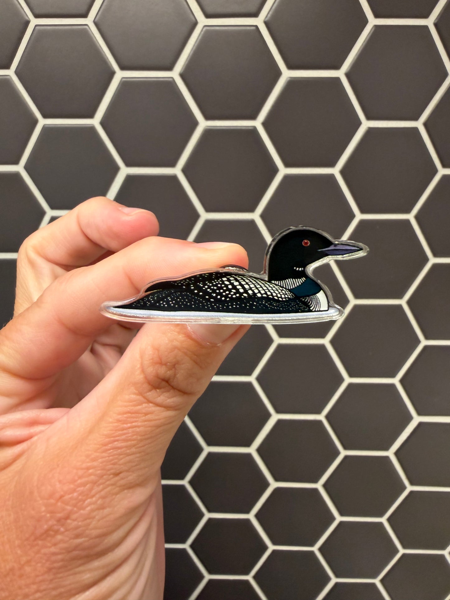 PIN! Common Loon Acrylic Pin - Bird Lover Gift