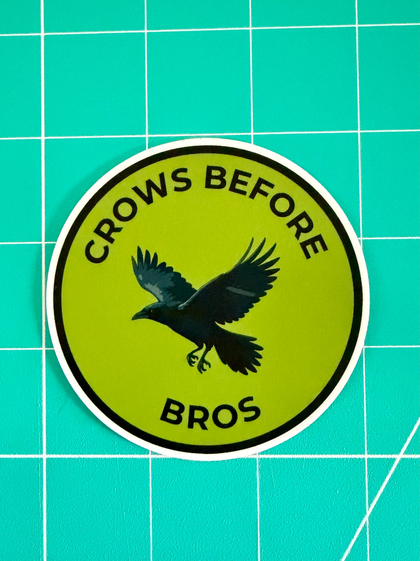 Crows Before Bros Bird Sticker: Waterproof Vinyl Decal