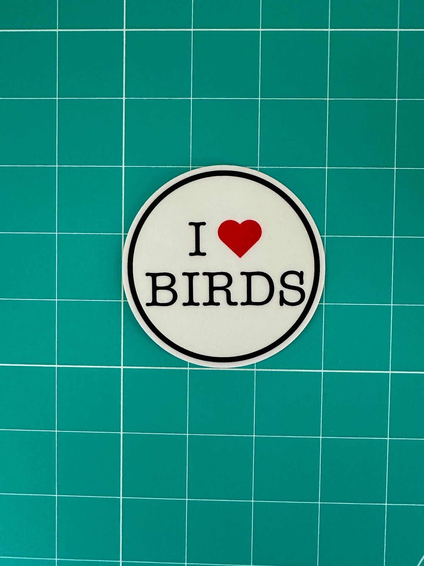I Love Birds: I Heart Birds Waterproof Vinyl Sticker