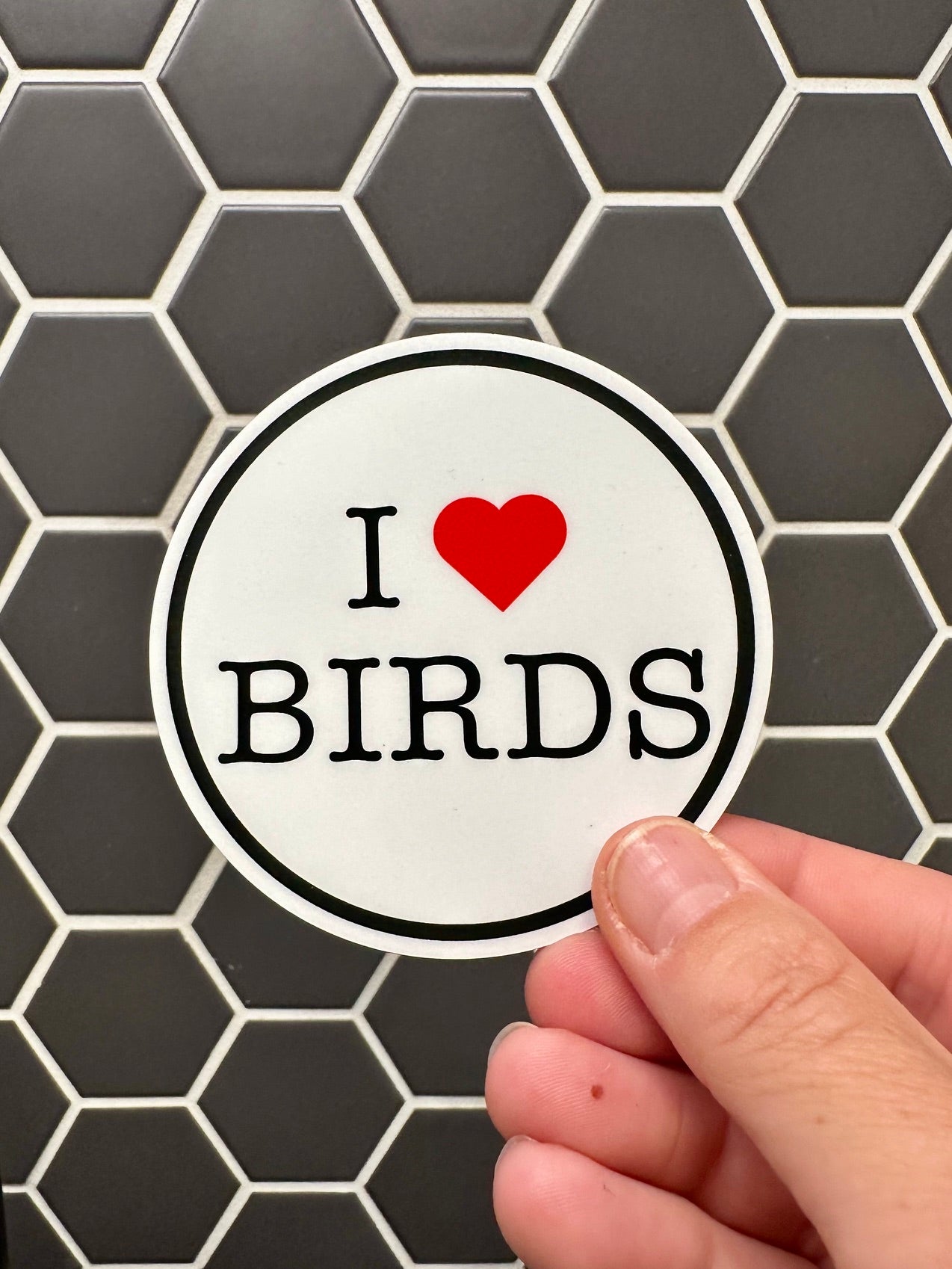 I Love Birds: I Heart Birds Waterproof Vinyl Sticker
