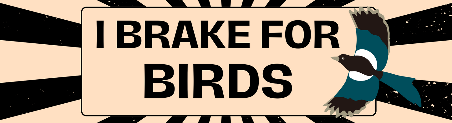 I Brake for Birds Bumper Sticker